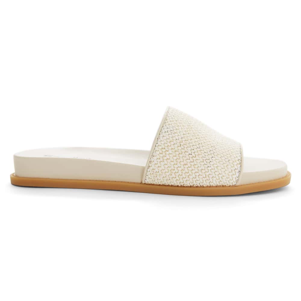 Daphne Slide in Bone Raffia