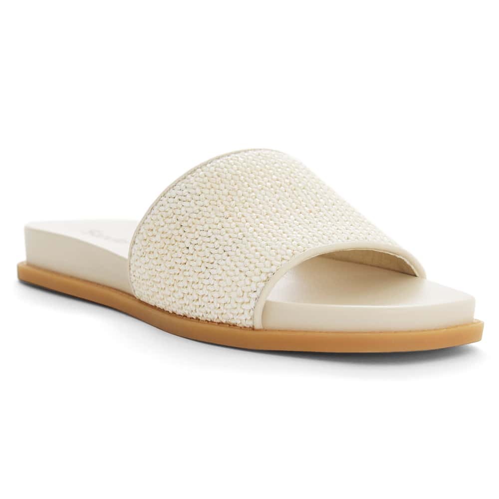 Daphne Slide in Bone Raffia