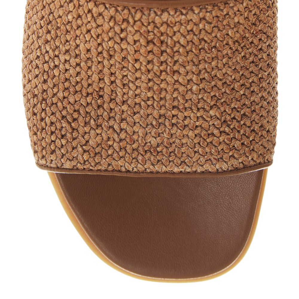 Daphne Slide in Caramel Raffia