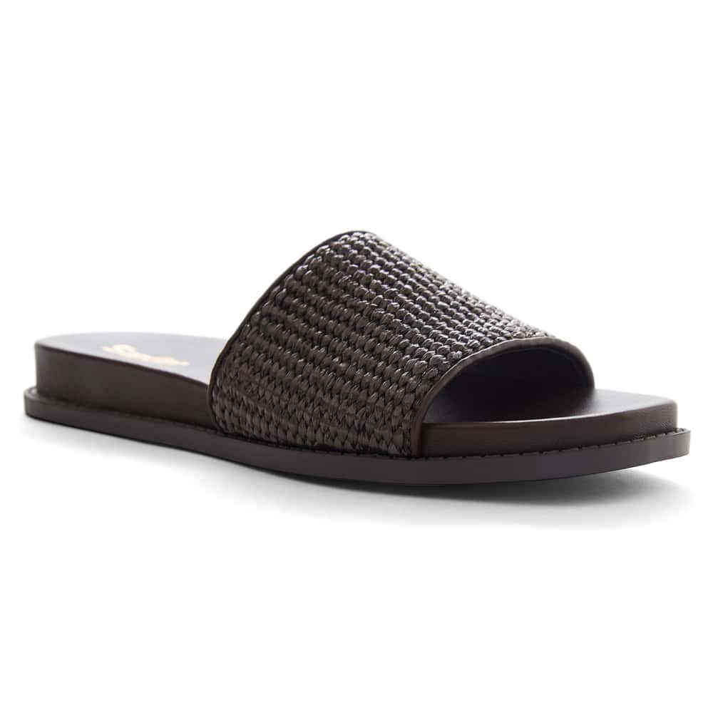 Daphne Slide in Chocolate Raffia