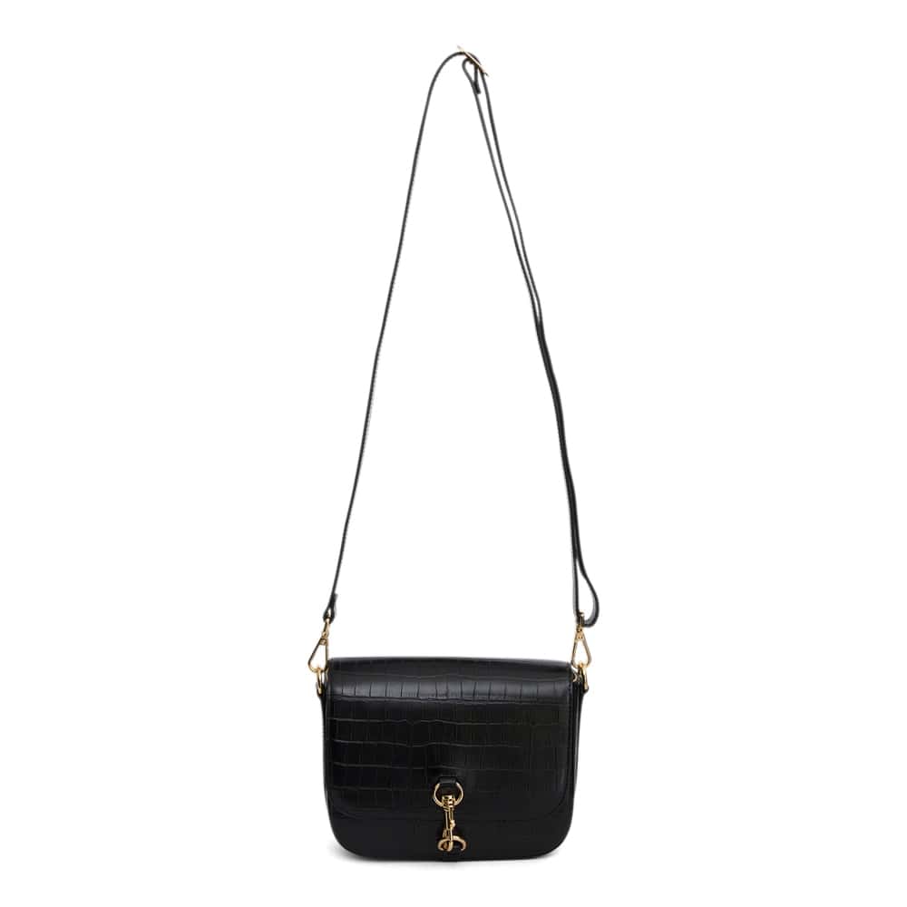 Darla Bag in Black Croc