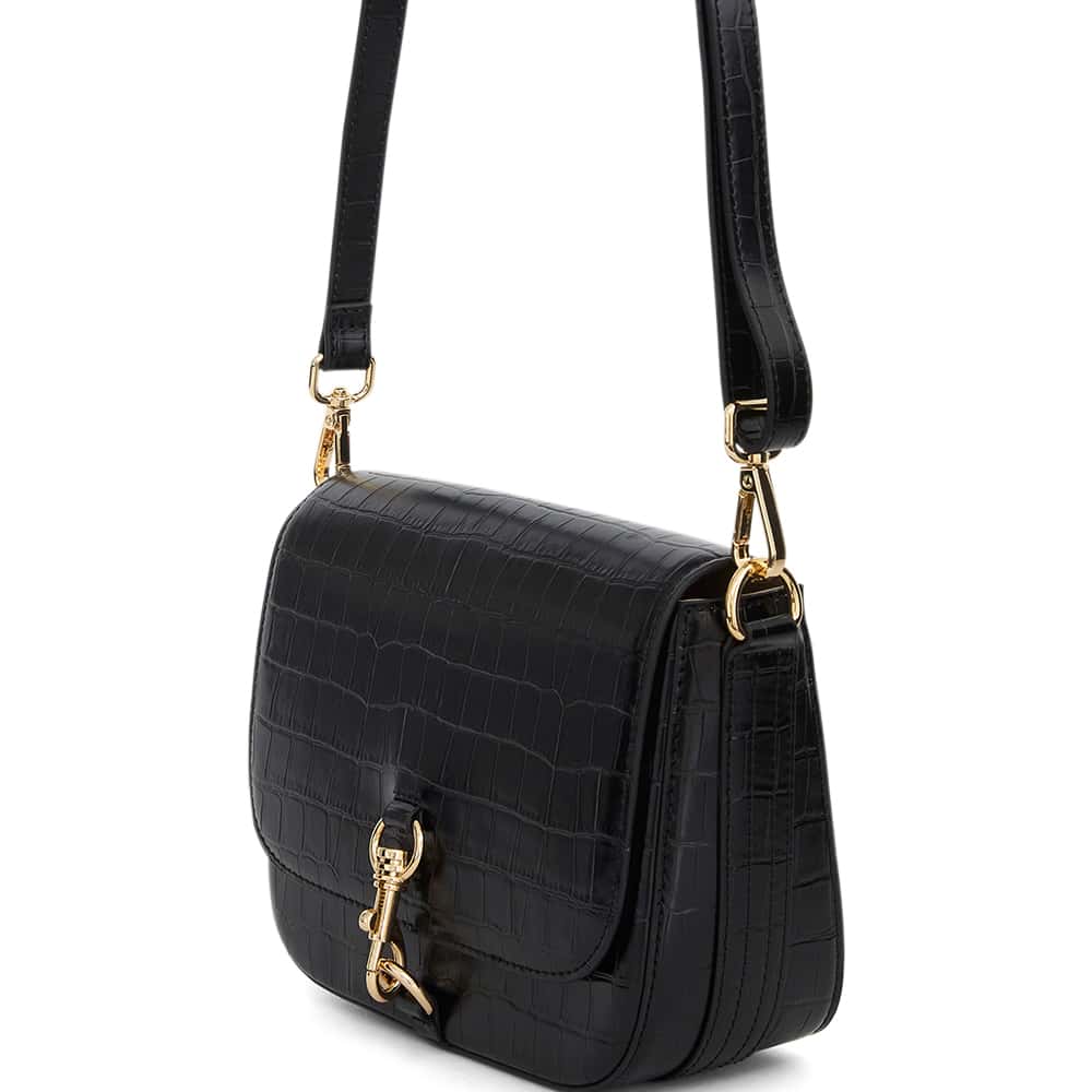 Darla Bag in Black Croc