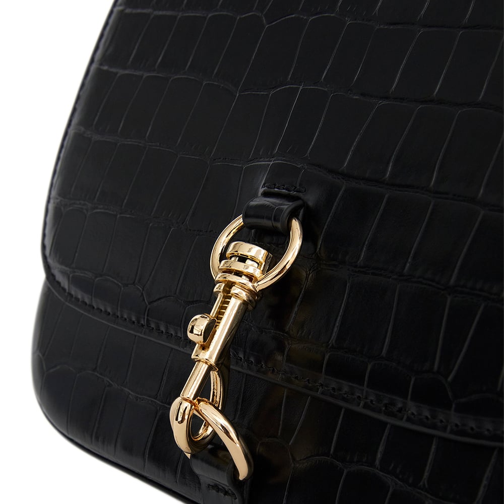 Darla Bag in Black Croc