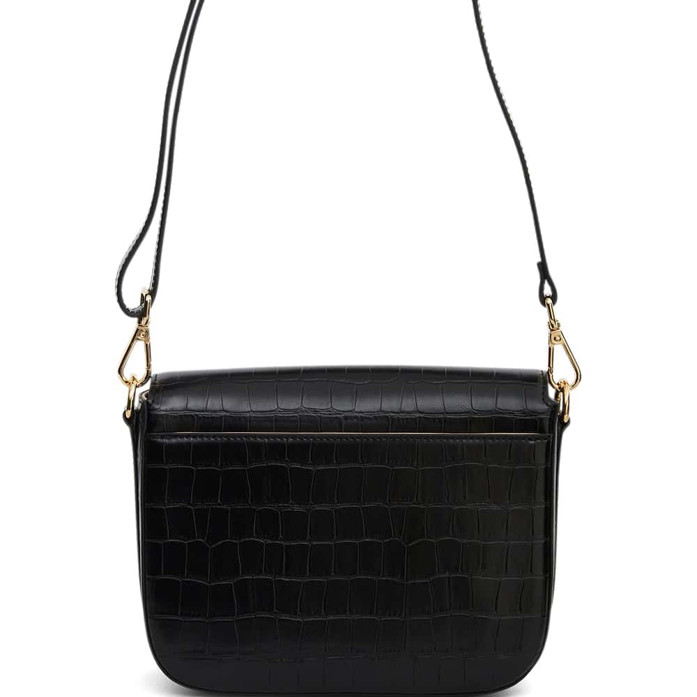 Darla Bag in Black Croc