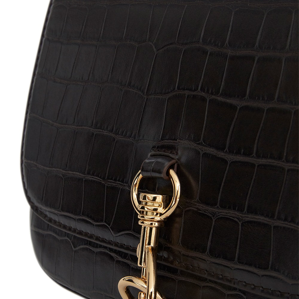 Darla Bag in Chocolate Croc Croc