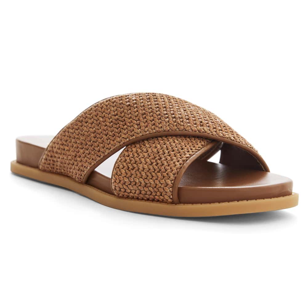 Dayna Slide in Caramel Raffia