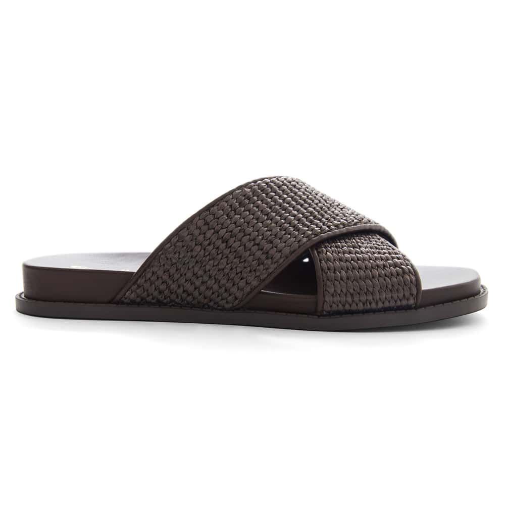 Dayna Slide in Chocolate Raffia