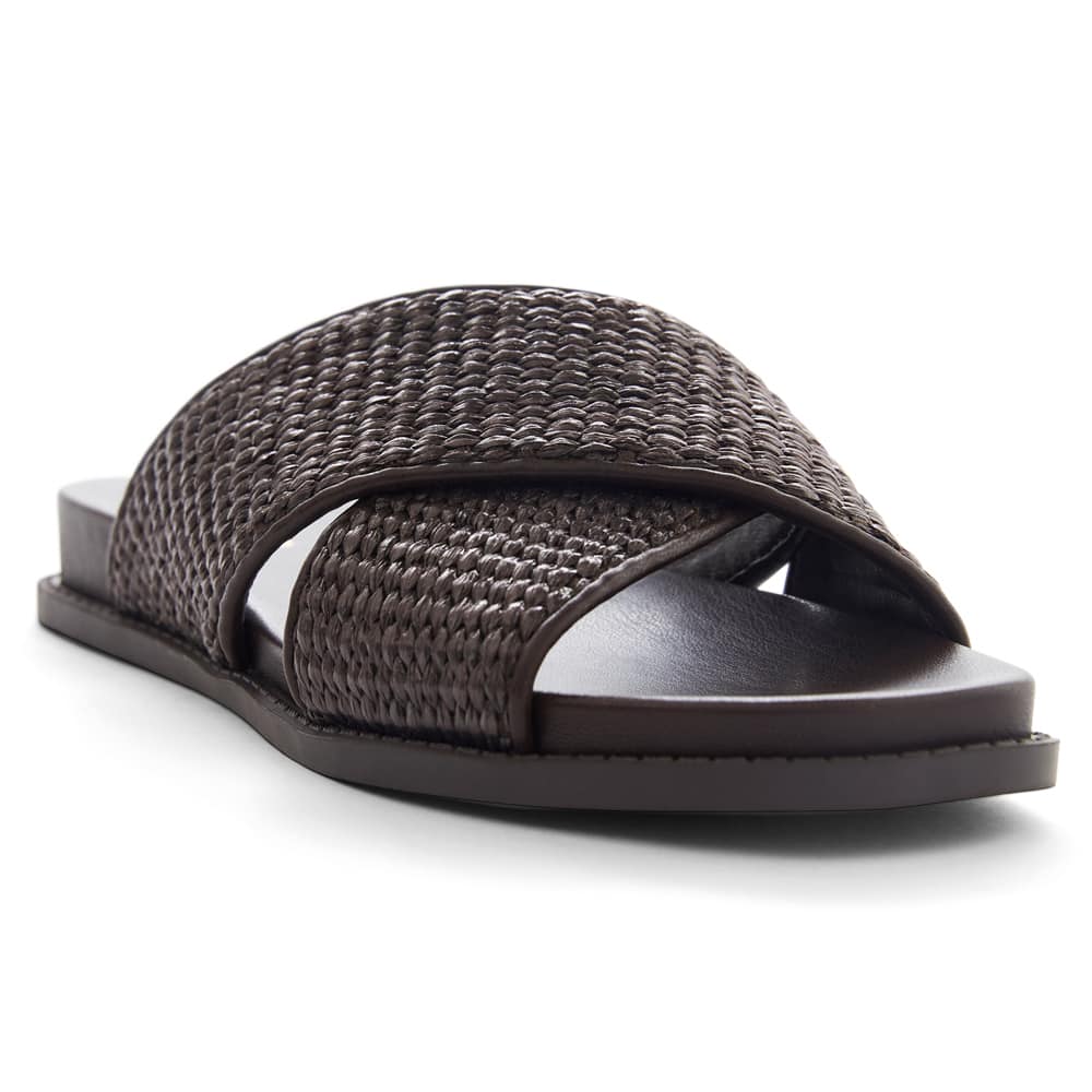 Dayna Slide in Chocolate Raffia