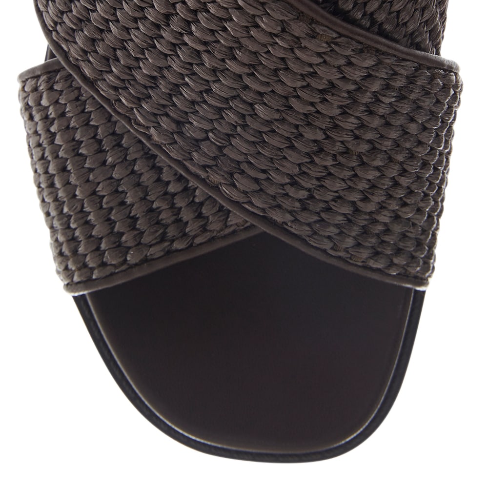 Dayna Slide in Chocolate Raffia