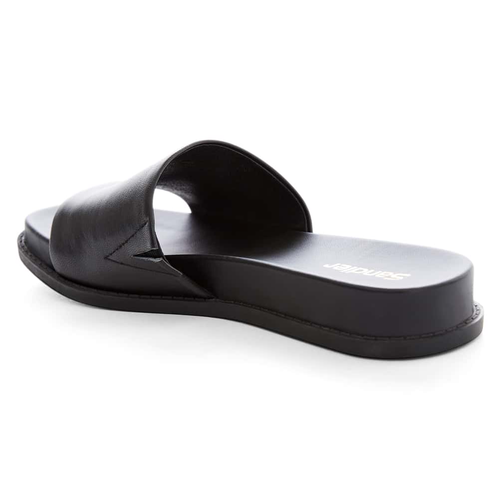 Debby Slide in Black Leather