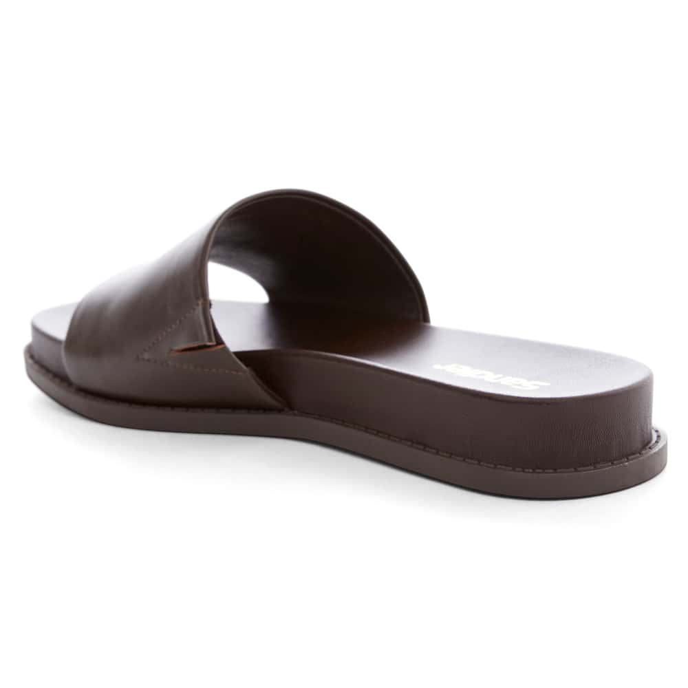 Debby Slide in Chocolate Glove Leather