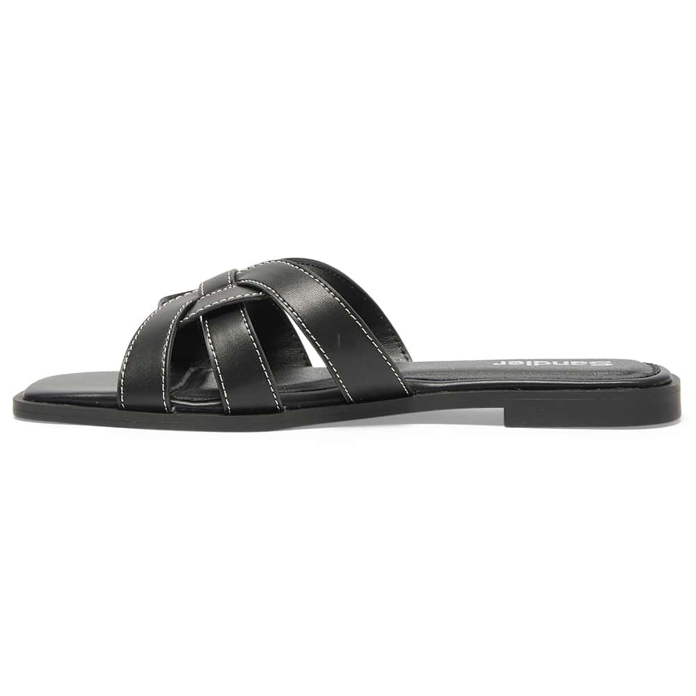 Demi Slide in Black Smooth