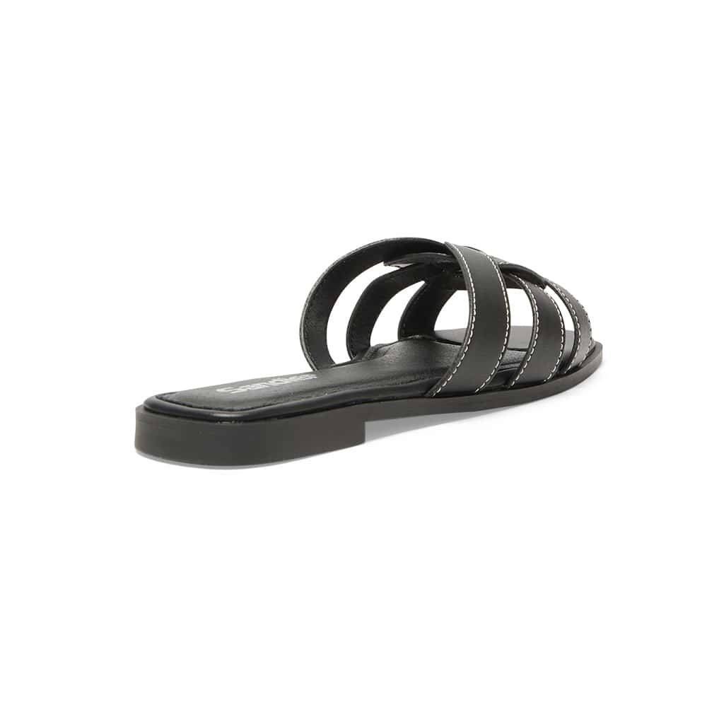 Demi Slide in Black Smooth