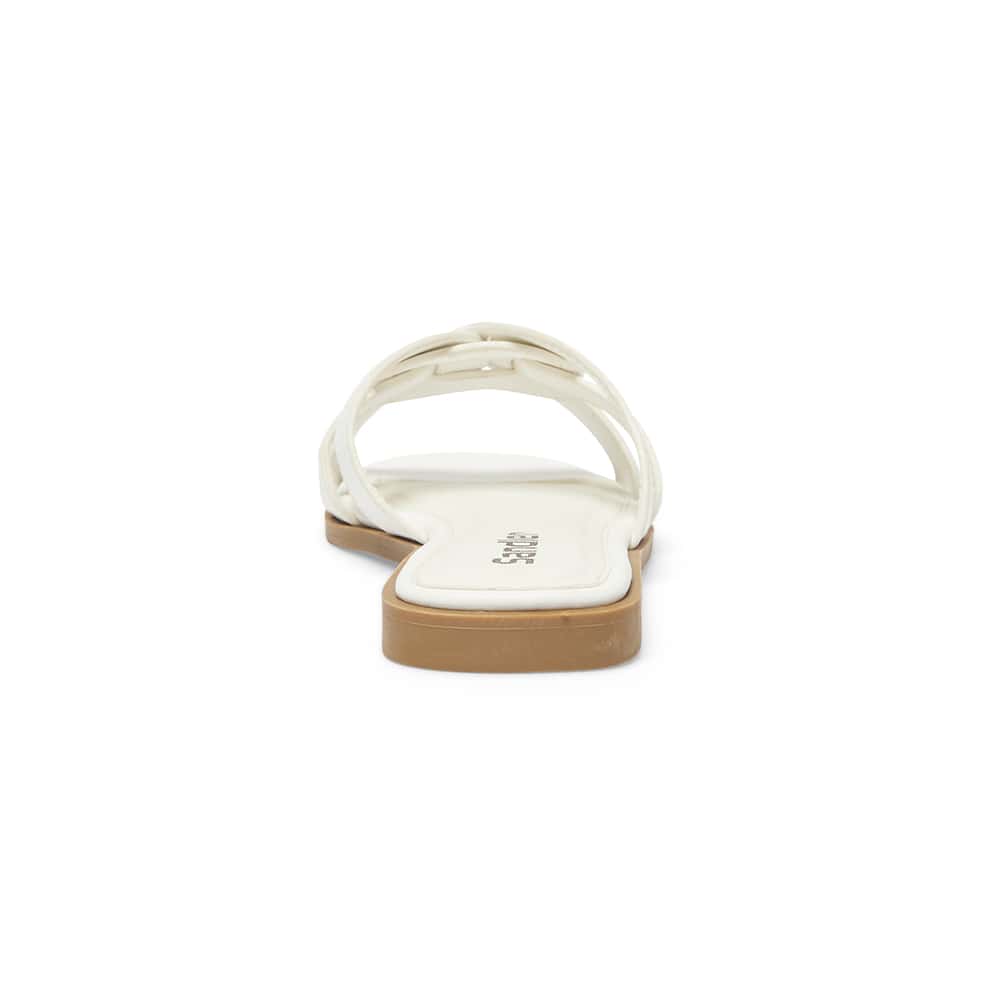 Demi Slide in White Smooth