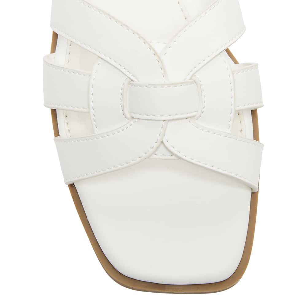 Demi Slide in White Smooth