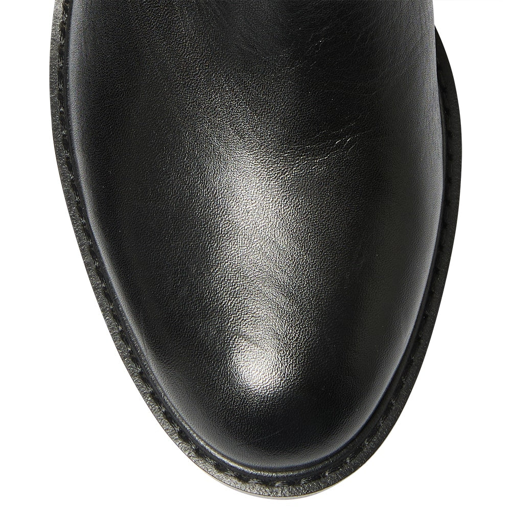 Earl Boot in Black Leather