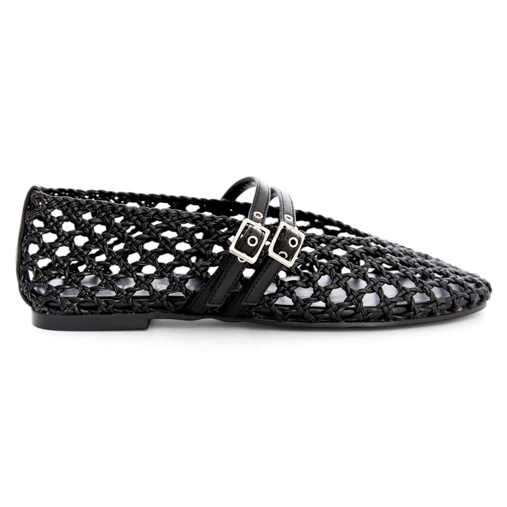 Ebony Flat in Black Weave