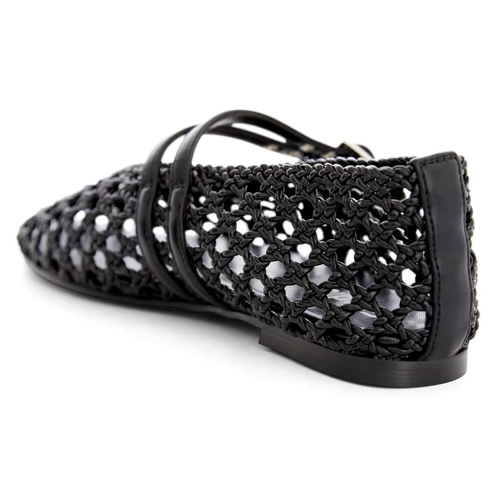 Ebony Flat in Black Weave