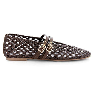 Ebony Flat in Chocolate Weave