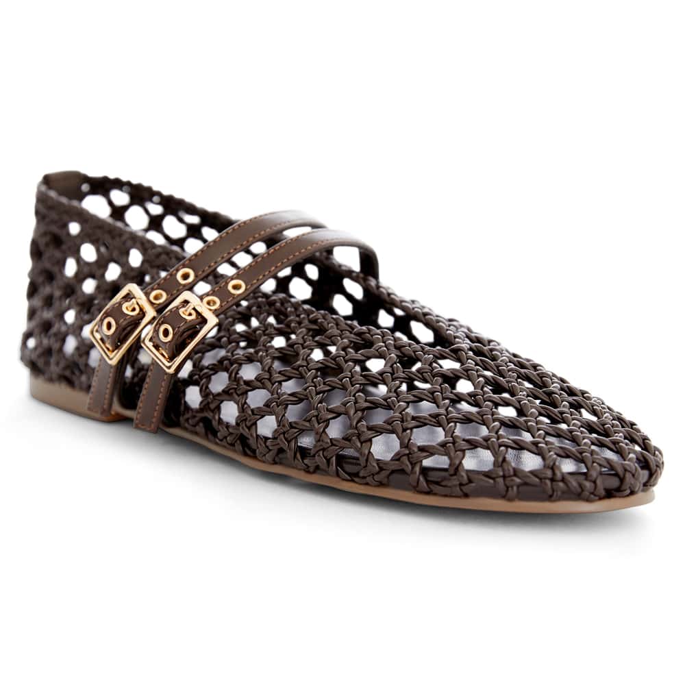 Ebony Flat in Chocolate Weave