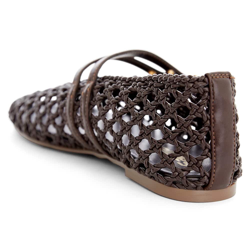 Ebony Flat in Chocolate Weave