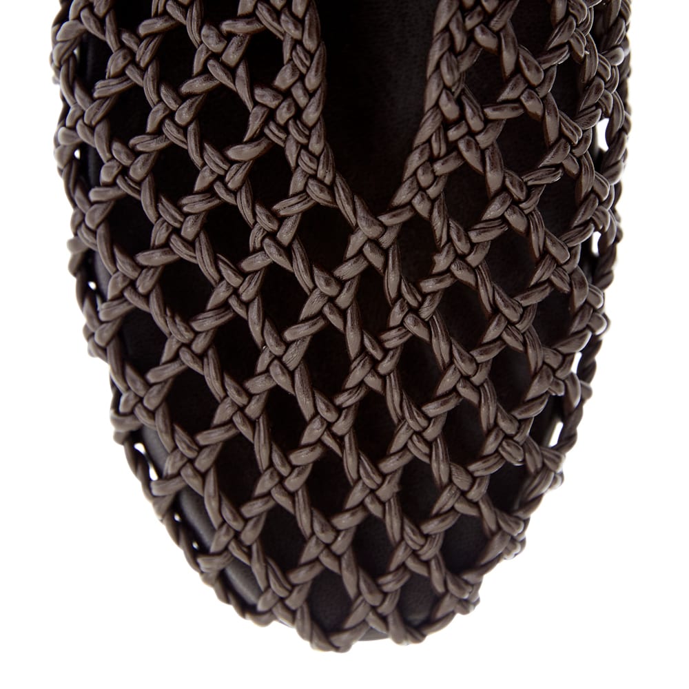Ebony Ballet Flat in Chocolate Weave
