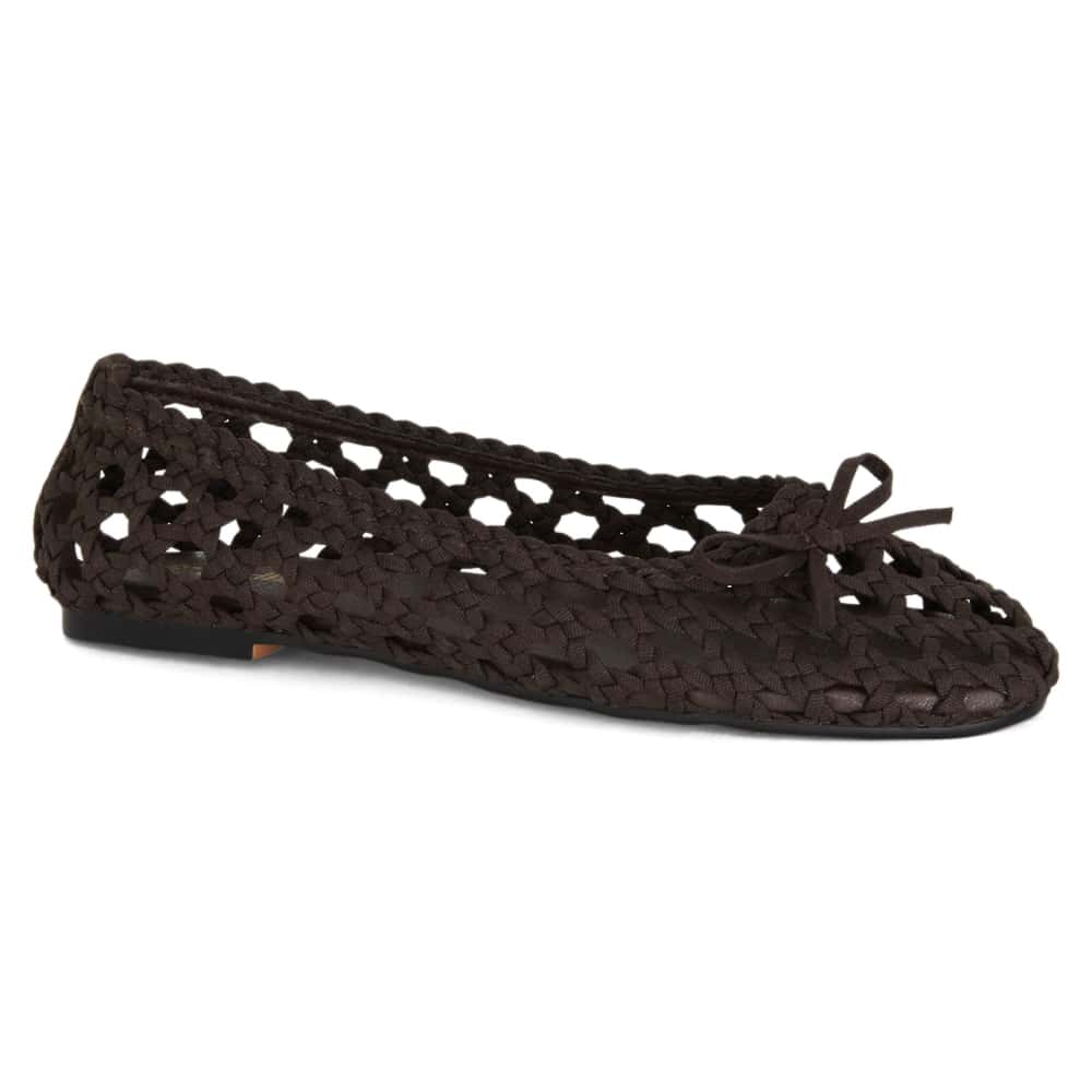 Eden Ballet Flat in Chocolate Weave