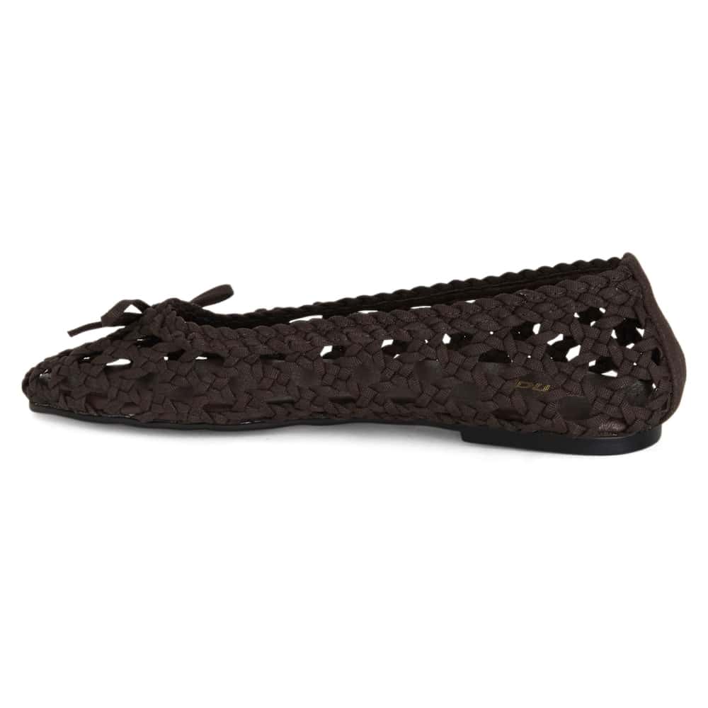 Eden Ballet Flat in Chocolate Weave