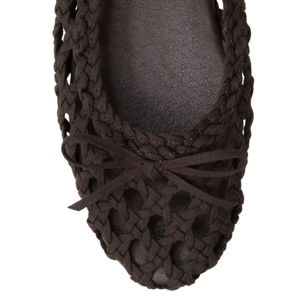 Eden Ballet Flat in Chocolate Weave