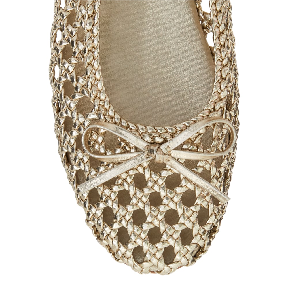 Eden Ballet Flat in Gold Weave