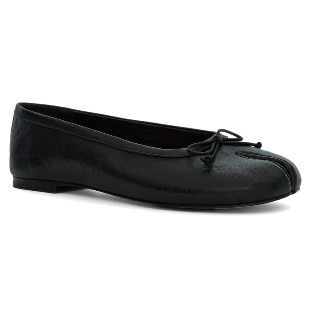 Edwina Ballet Flat in Black Leather
