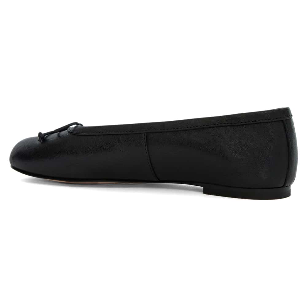 Edwina Ballet Flat in Black Leather