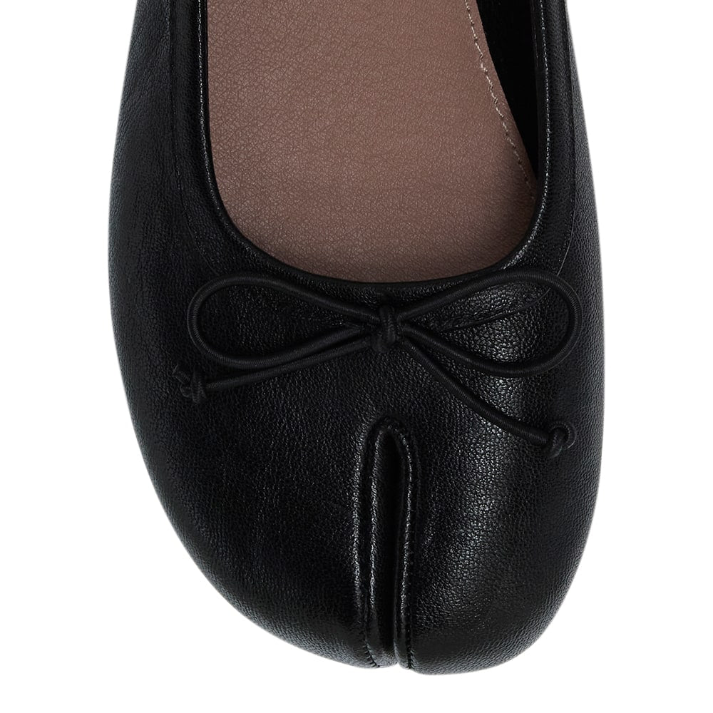 Edwina Ballet Flat in Black Leather