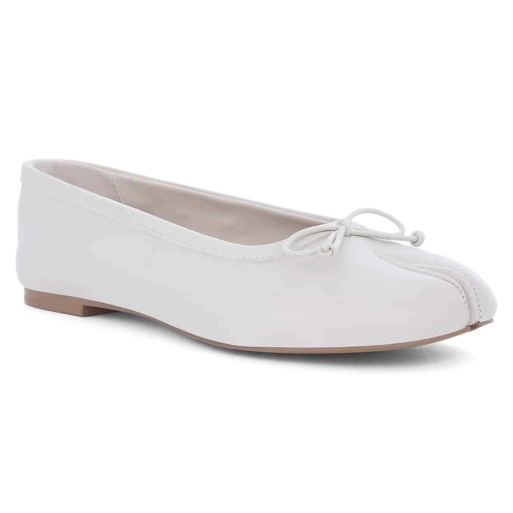 Edwina Ballet Flat in Bone Leather