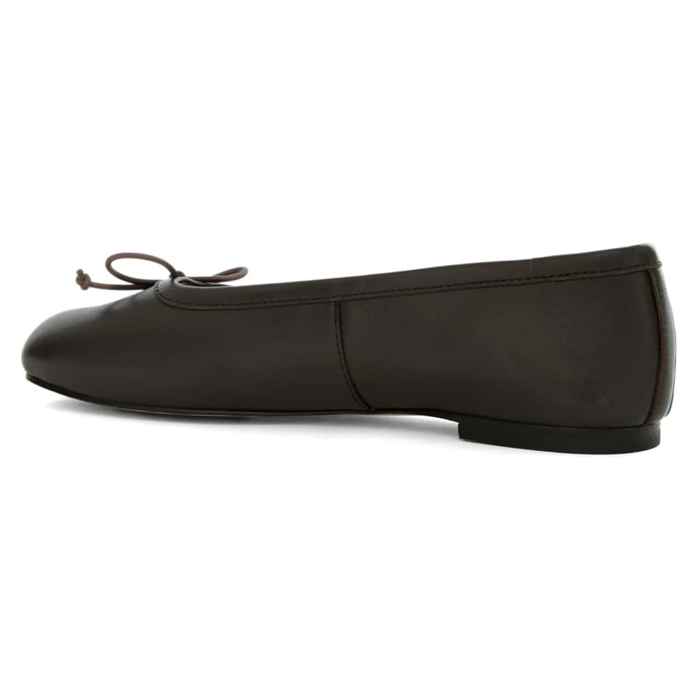 Edwina Ballet Flat in Chocolate  Leather