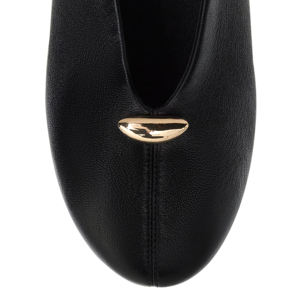 Elaine Ballet Flat in Black Leather