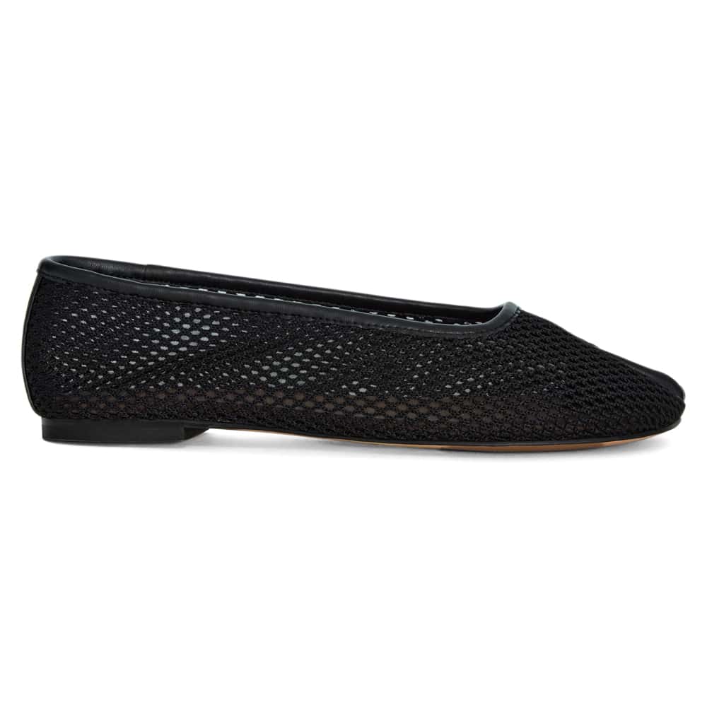 Electra Ballet Flat in Black Mesh