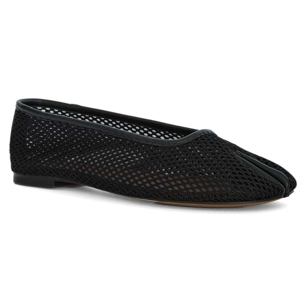 Electra Ballet Flat in Black Mesh