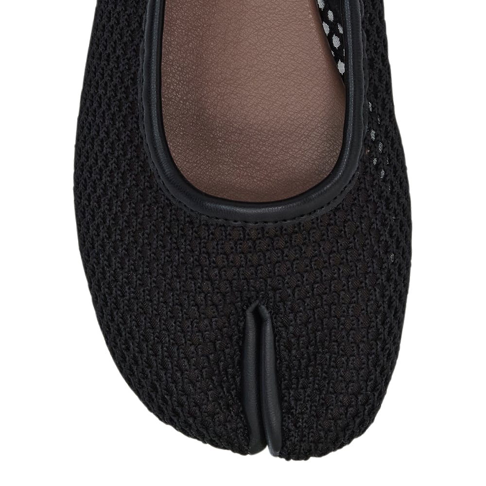 Electra Ballet Flat in Black Mesh
