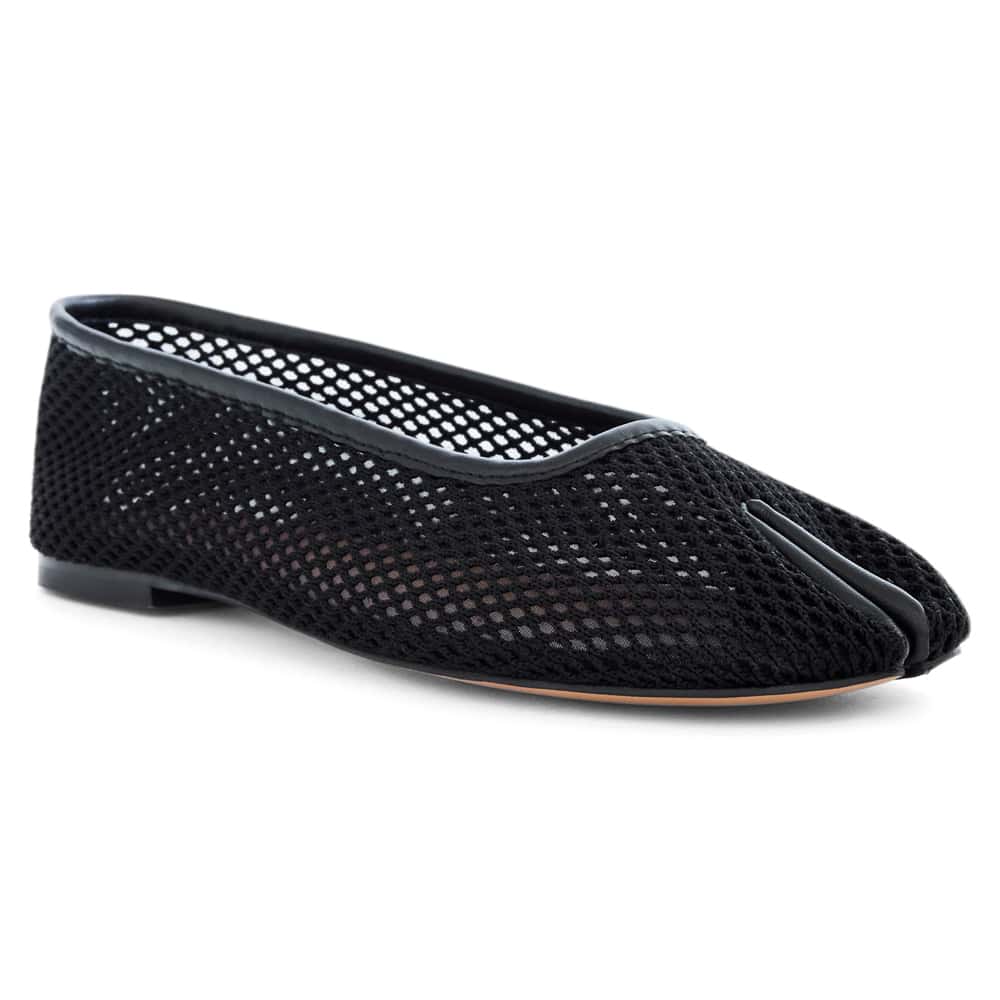 Electra Ballet Flat in Black Mesh