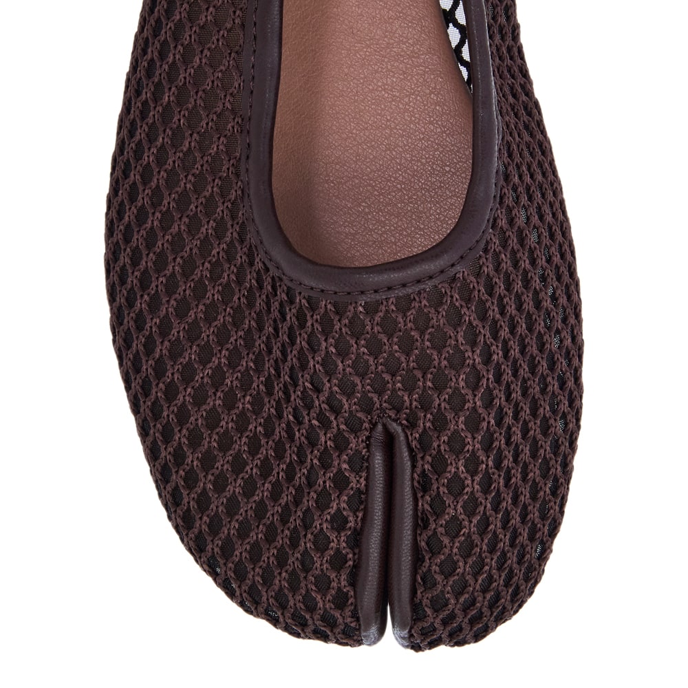 Electra Ballet Flat in Chocolate  Mesh