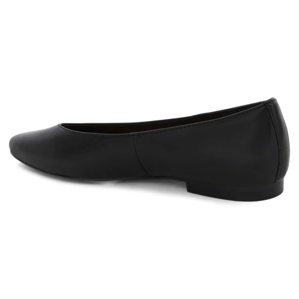 Elite Ballet Flat in Black Leather