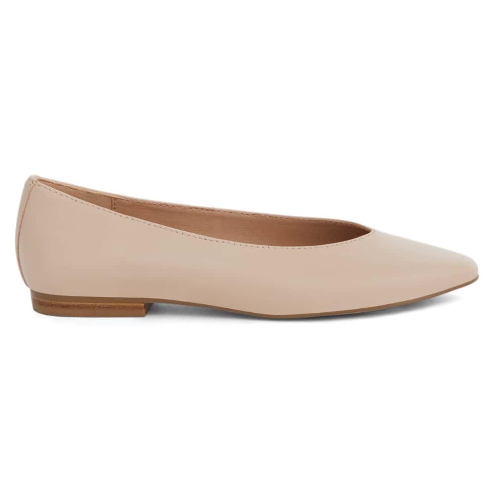 Elite Ballet Flat in Blush Leather