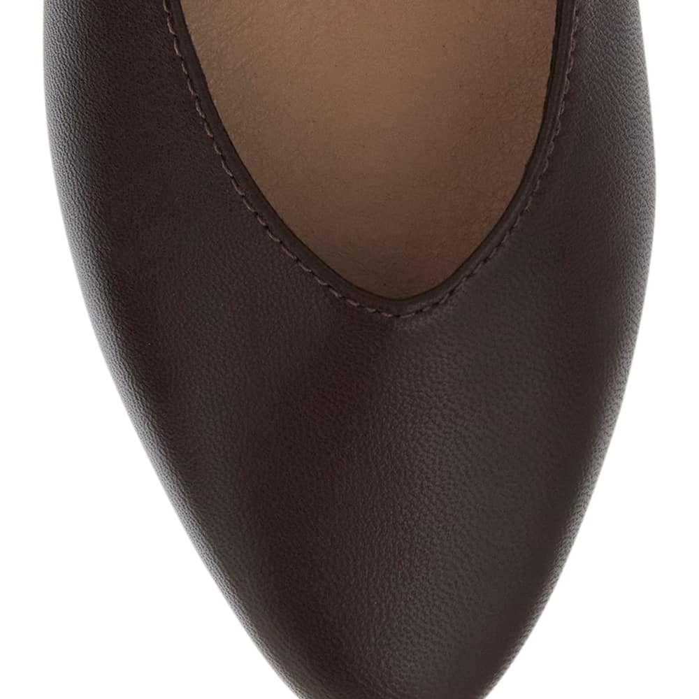 Elite Ballet Flat in Chocolate  Leather