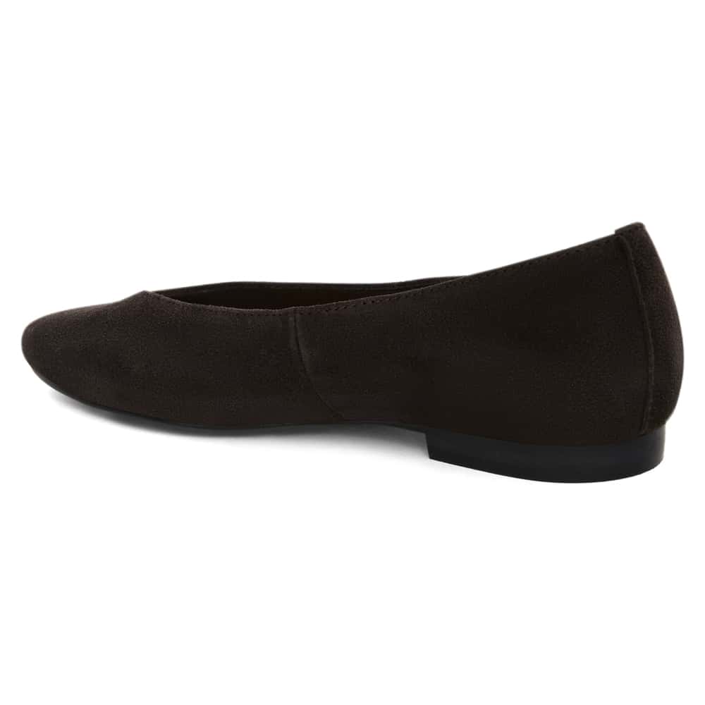 Elite Ballet Flat in Chocolate  Suede