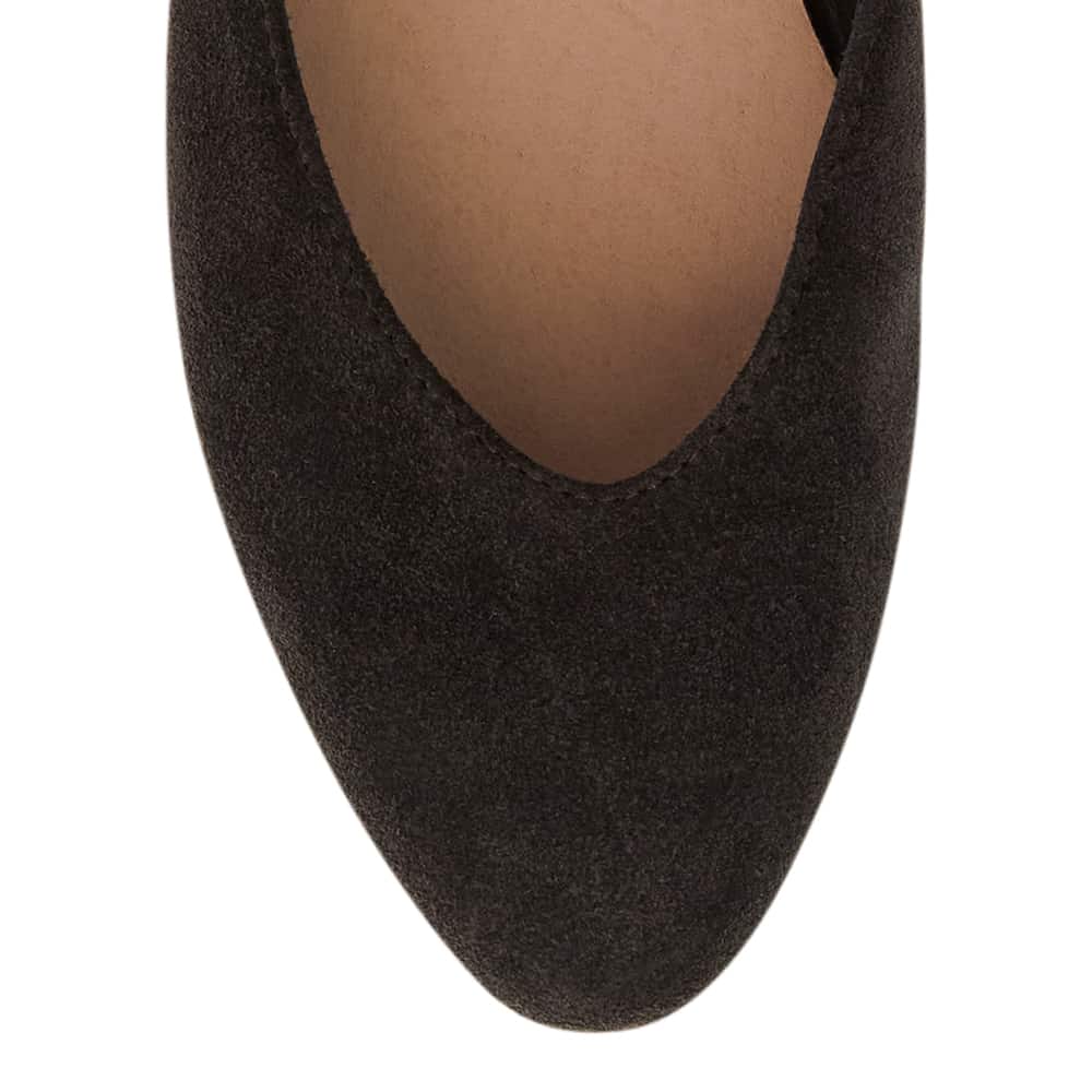 Elite Ballet Flat in Chocolate  Suede