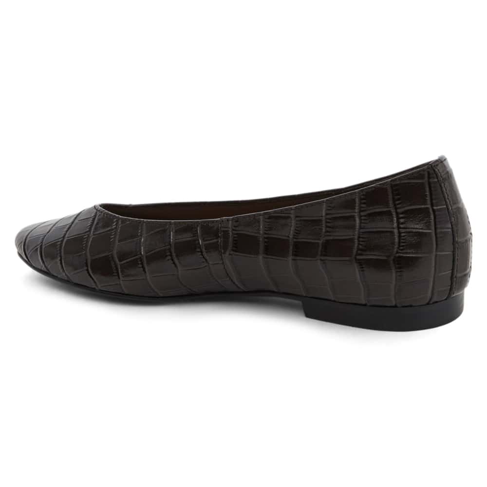 Elite Ballet Flat in Chocolate Croc Croc