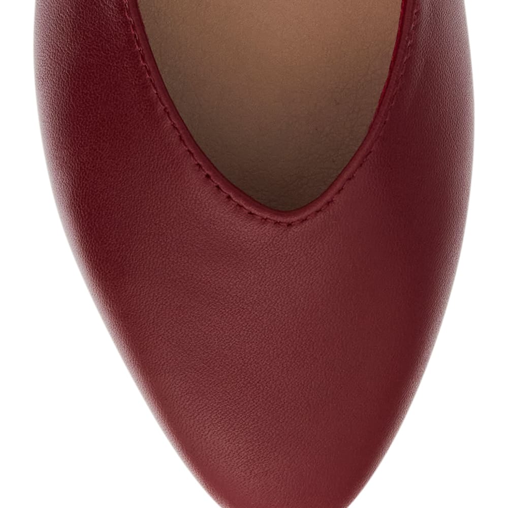 Elite Ballet Flat in Red Leather
