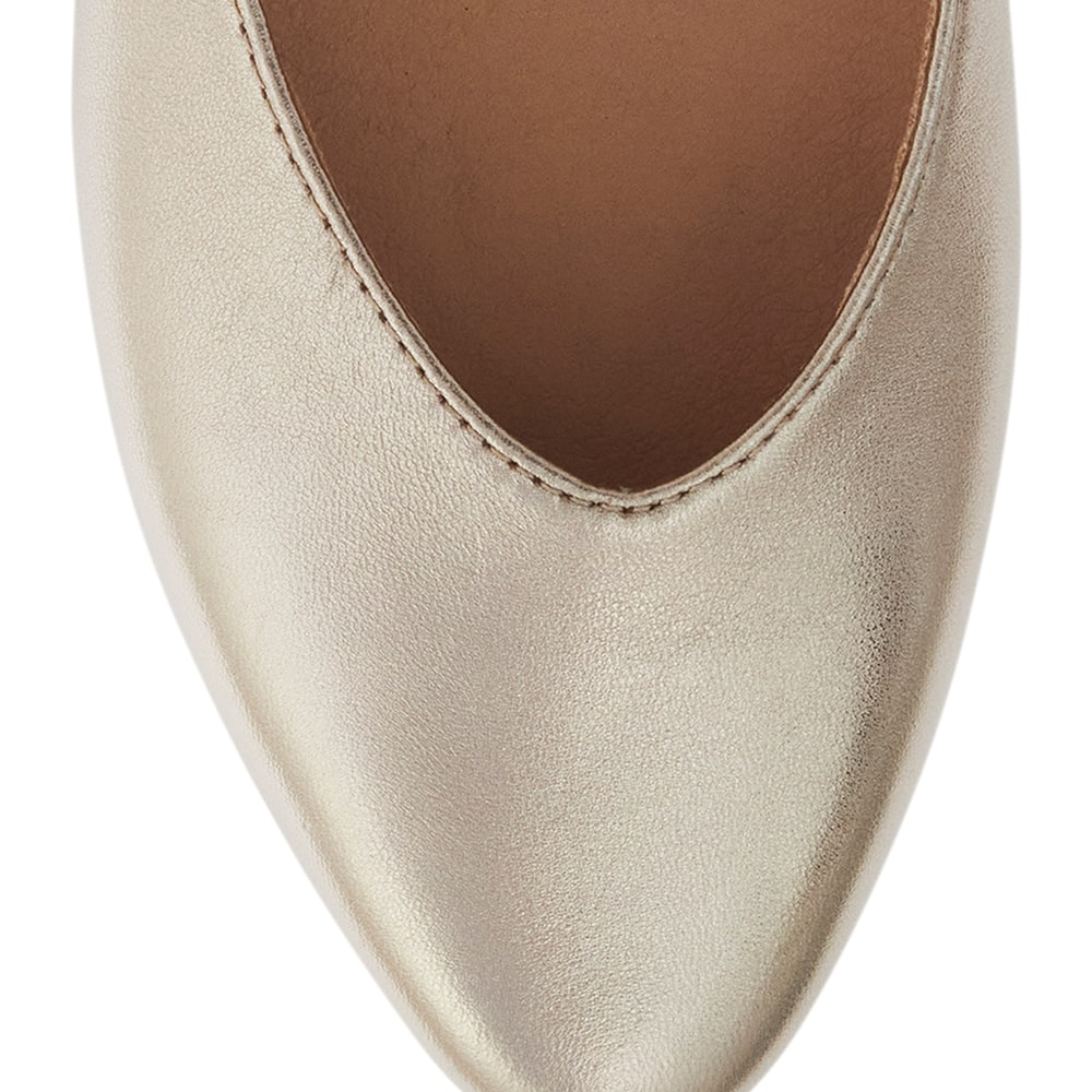 Elite Ballet Flat in Soft Gold Leather