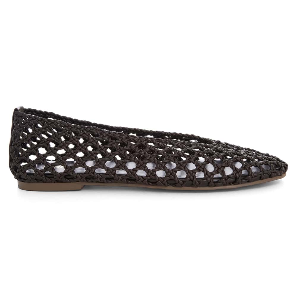 Ella Flat in Chocolate Weave